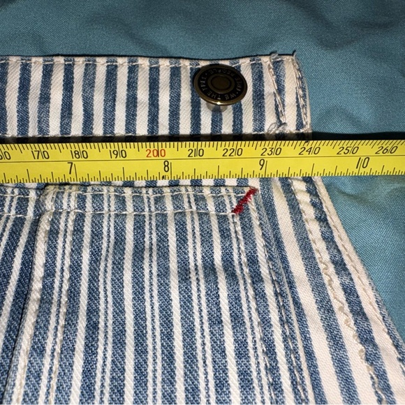 We The Free FP Railroad Stripe Distressed Overall Maxi Dress Blue size Large - Picture 10 of 14